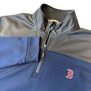 Cutter and Buck Men's MLB Boston Fan Apparel Quarter Zip Golf Sweater XL‎